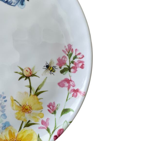 Rachel Ashwell Melamine Dinner Plate Set of 4 Spring Floral Butterfly 11in New - Picture 10 of 13